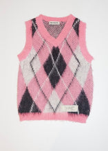 Load image into Gallery viewer, KNIT VEST PINK MILKWHITE
