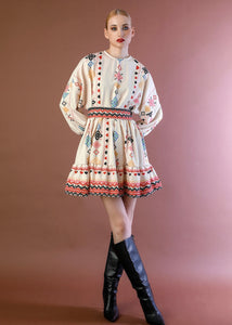 MARGOT SHORT DRESS BEIGE BEEME