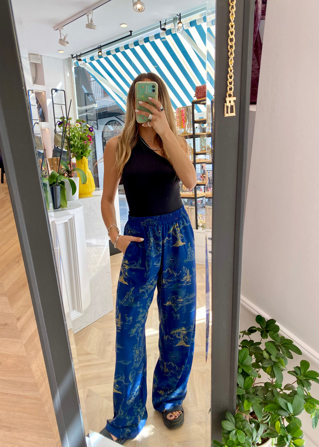 Printed Pants (Blue) THE MOTLEY GOAT