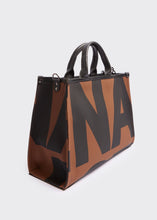 Load image into Gallery viewer, In The Name Crosstote Large EA Logo Brown Elena Athanasiou
