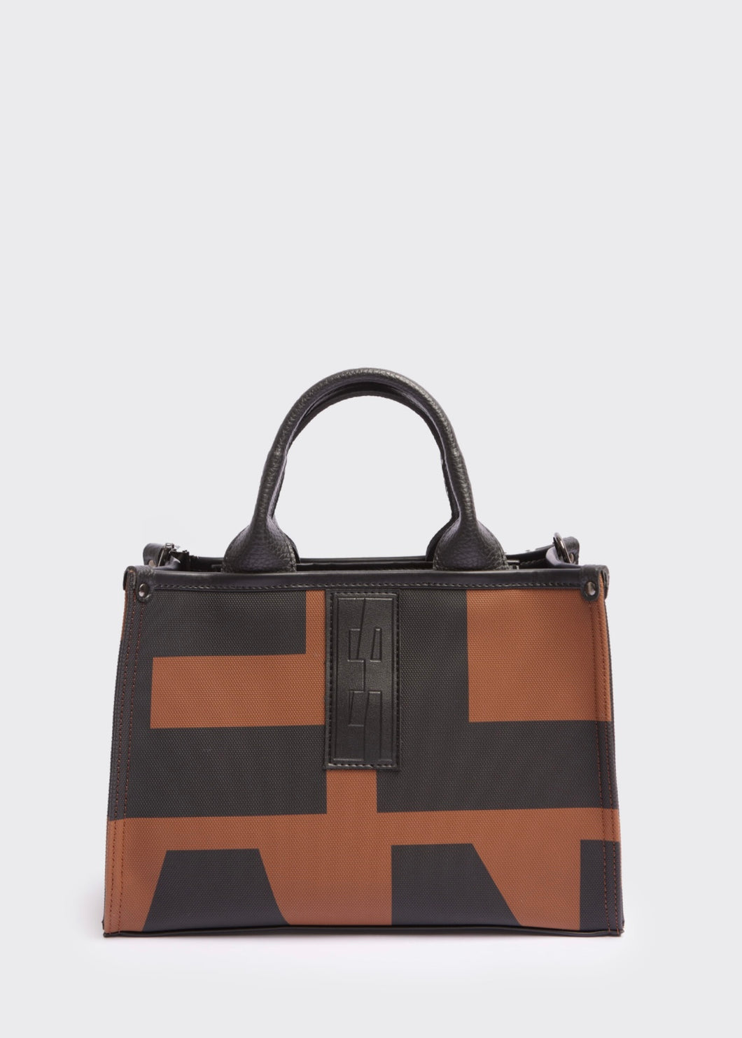 In The Name Crosstote Mini EA Logo Brown Elena Athanasiou