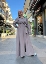 Load image into Gallery viewer, ELSA DRESS GREY PALOMAS Y MARGARITAS
