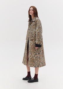 MATHIEW PRINTED TRENCH COAT (ANIMAL) SUNSETGO