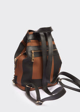 Load image into Gallery viewer, Hype Black N’ Metal Backpack EA Logo Brown Gold Elena Athanasiou
