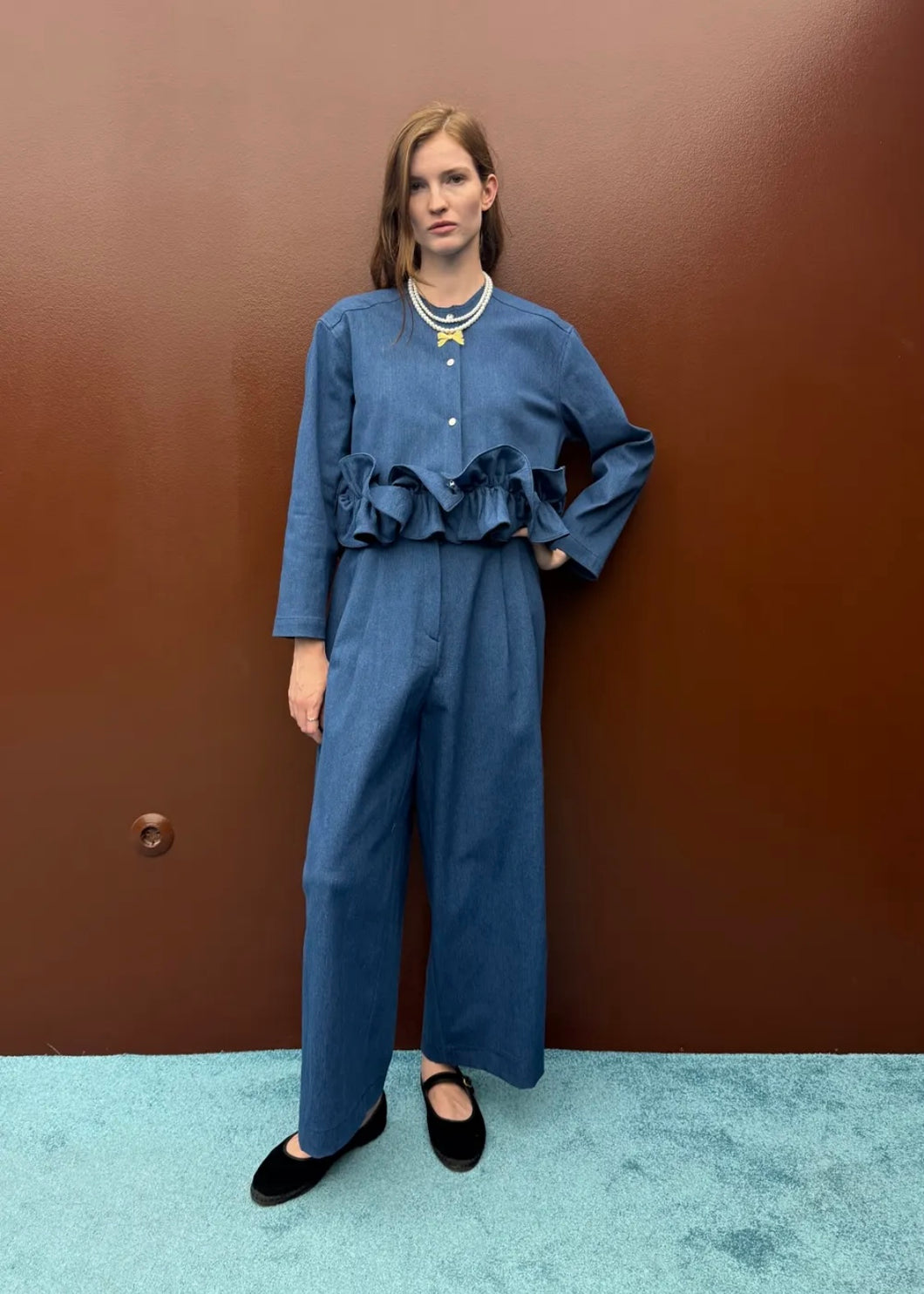 CLASSIC CROPPED PANTS DENIM MILKWHITE