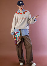 Load image into Gallery viewer, PURE ROMANCE SWEATSHIRT BEIGE HEARTS BEEME
