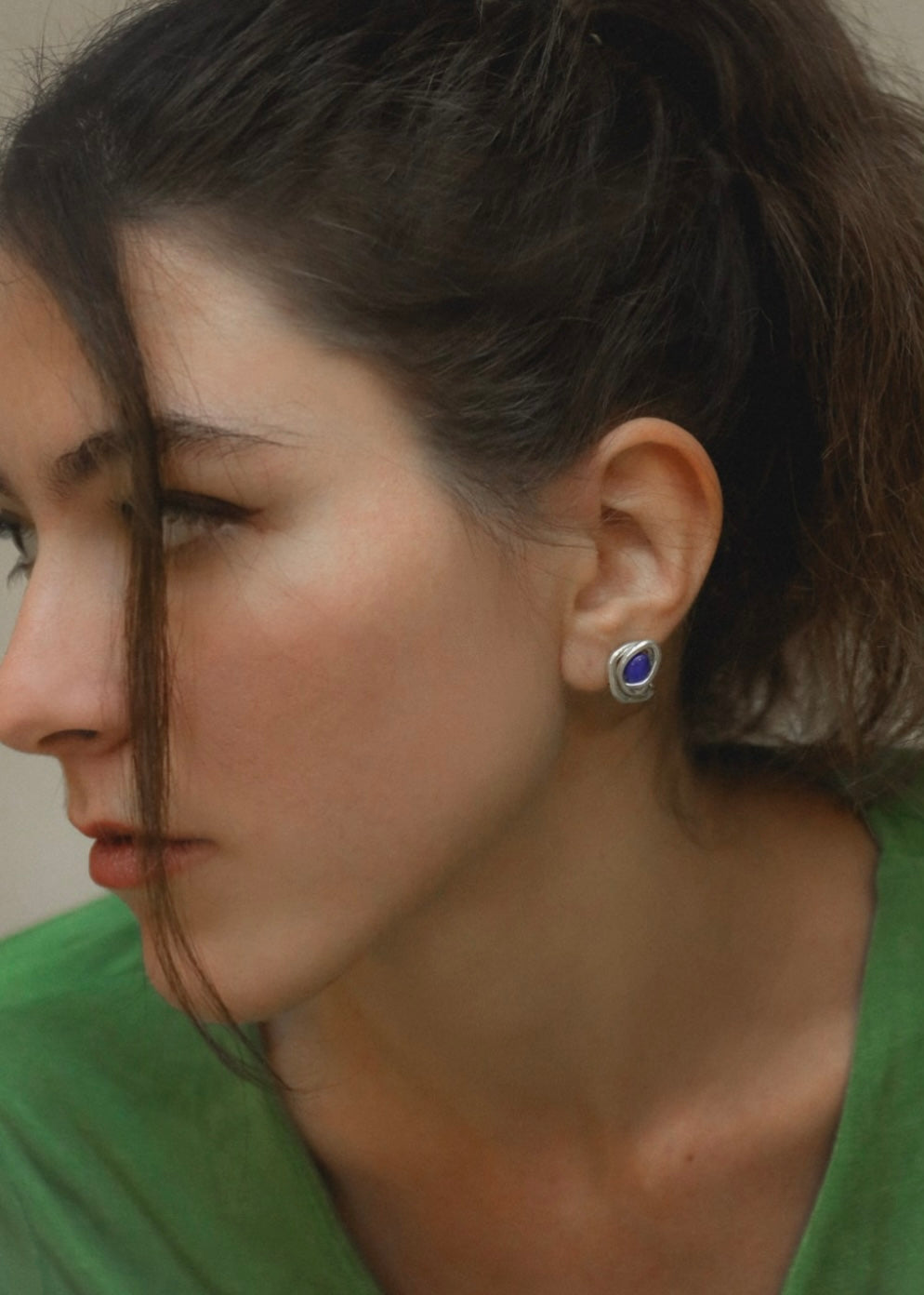 NA177 COIL GEM EARRINGS NASILIA