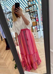 “LAURA" Skirt PALOMAS Y MARGARITAS