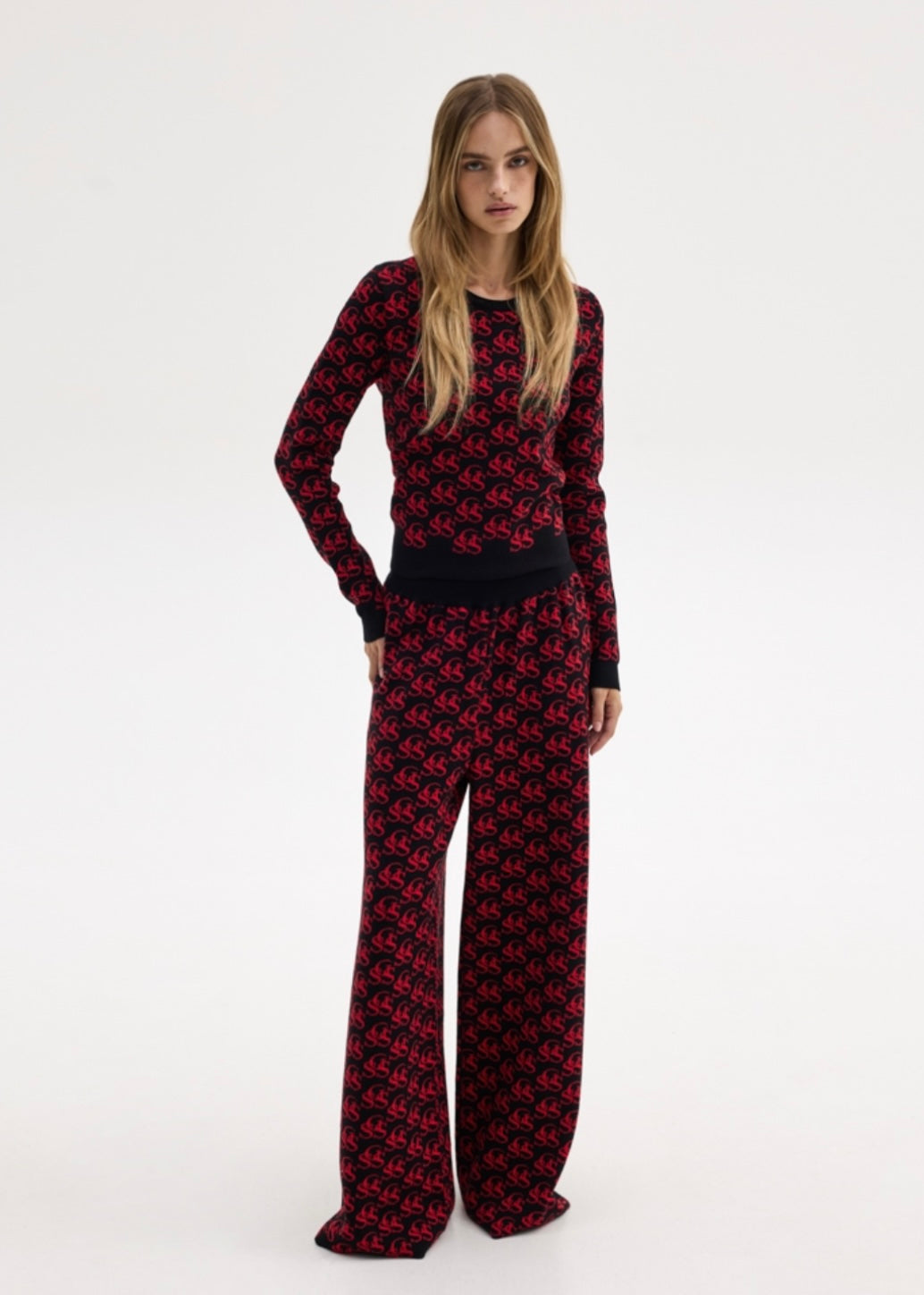 NANCY KNIT PANTS BLACK SUNSETGO