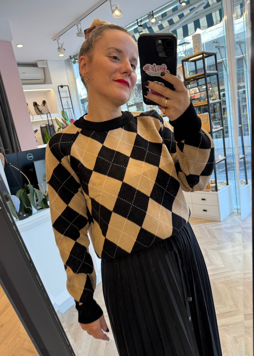 LILA SHORT SWEATER BROWN PALOMAS Y MARGARITAS