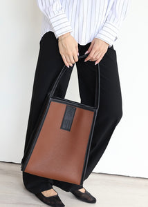 In The Name Tall Tote Brown Elena Athanasiou