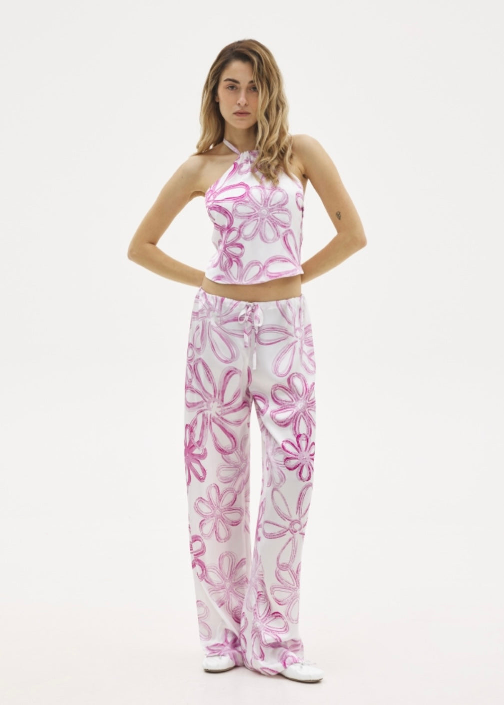 ZINA PRINTED PANTS (BLOSSOM) SUNSETGO