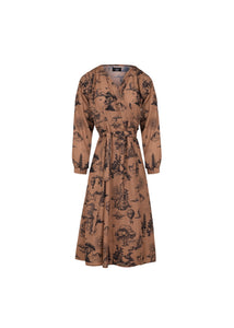 WRAP DRESS BROWN THE MOTLEY GOAT