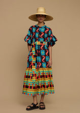 Load image into Gallery viewer, MAXI DRESS NAXOS (NAXOS CUSHION MULTI BLACK PRINT) MELITΤA
