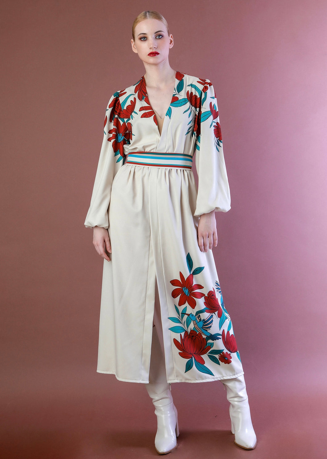 OLIVIA DRESS BEIGE BEEME