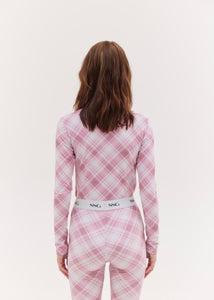 GILDA TOP (PINK PLAID) SUNSETGO