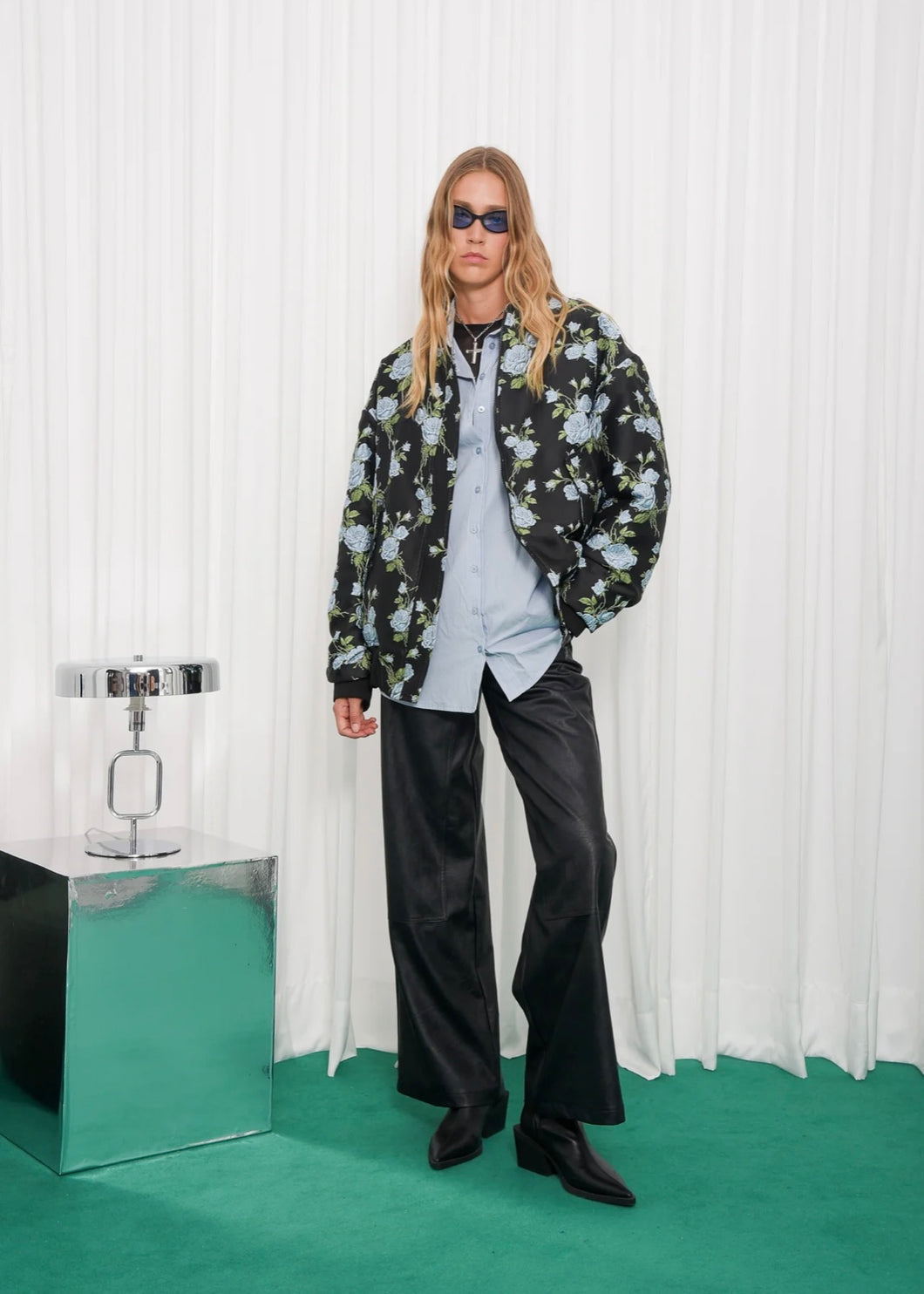 PURPOSE FAUX LEATHER PANTS BLACK ARPYES