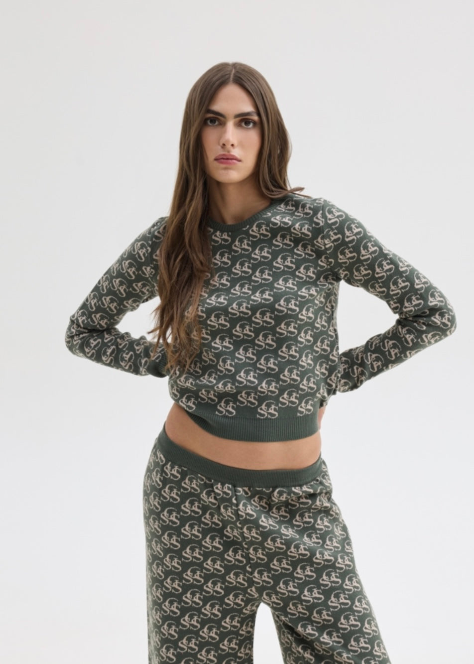 NANCY KNIT TOP KHAKI SUNSETGO