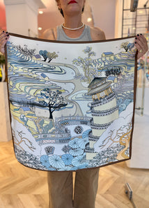 GARDENS SCARF PALOMAS Y MARGARITAS
