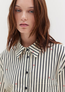 AGNES SHIRT (B&W STRIPES) SUNSETGO