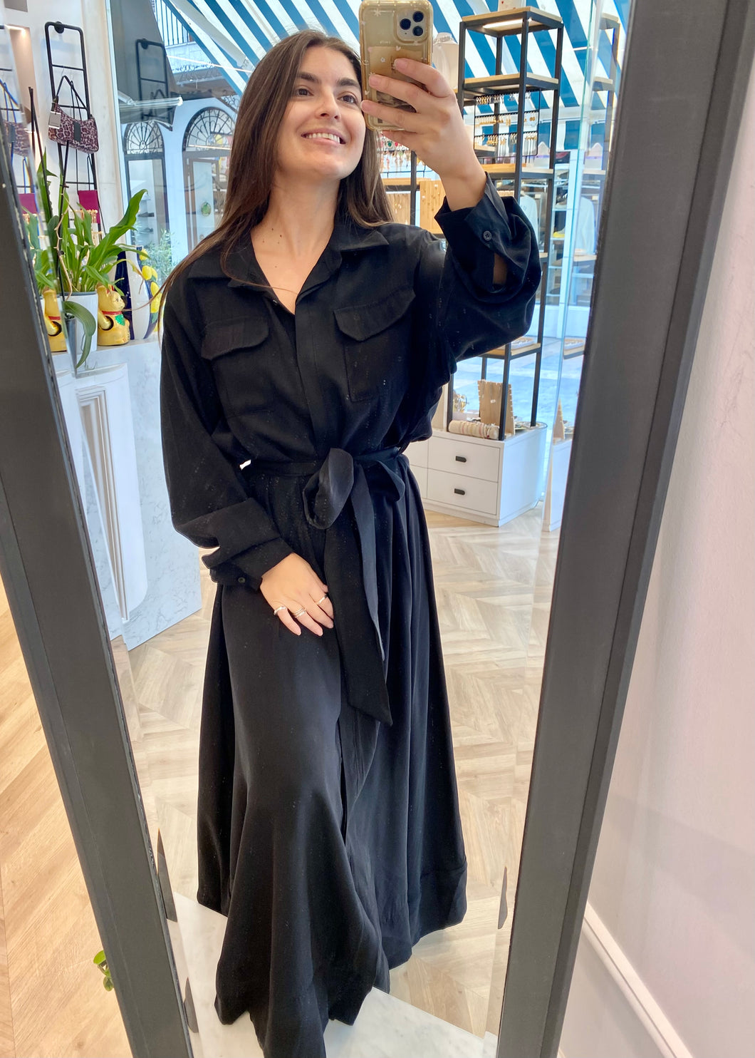 ELSA DRESS BLACK PALOMAS Y MARGARITAS