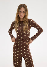 Load image into Gallery viewer, WENDY TOP POLKA BROWN/BUTTER SUNSETGO
