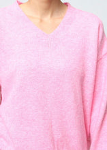 Load image into Gallery viewer, CAROLINA WITH V SWEATER PINK TOUCHE
