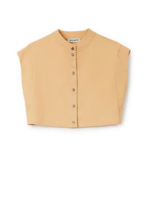 SLEVELESS TOP (CAMEL) MILKWHITE