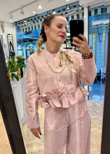 Load image into Gallery viewer, PINK JACKET WITH PEARLS AND BOWS MILKWHITE
