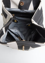 Load image into Gallery viewer, Hype Black N’ Metal Backpack EA Logo Gold Elena Athanasiou
