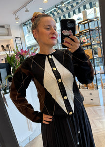 LILA CARDIGAN PALOMAS Y MARGARITAS