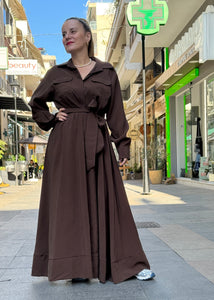 ELSA DRESS BROWN PALOMAS Y MARGARITAS