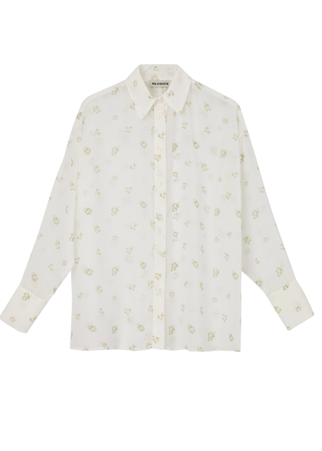 FLORAL SHIRT BABY YELLOW ROSES MILKWHITE