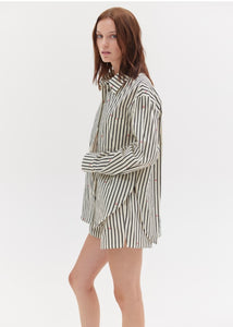 AGNES SHIRT (B&W STRIPES) SUNSETGO