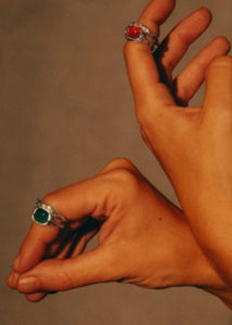NA113 DOUBLE SQUARE STONE RING NASILIA