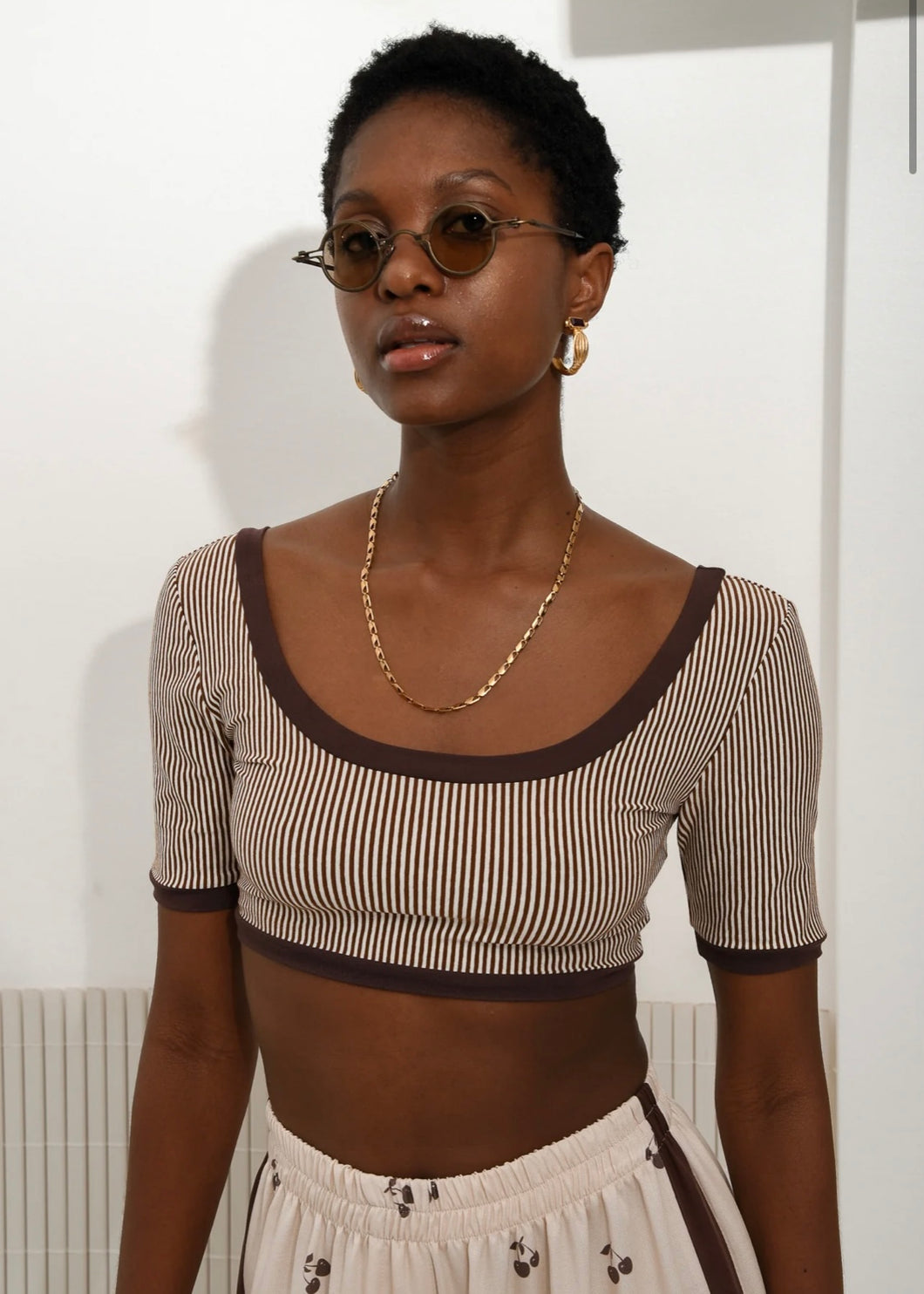 ROOTS CROP TOP BROWN ARPYES