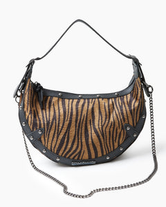 Hype Vegan Baguette Zebra Brown ELENA ATHANASIOU