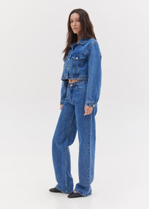 LILY STRAIGHT JEANS (BLUE) SUNSETGO