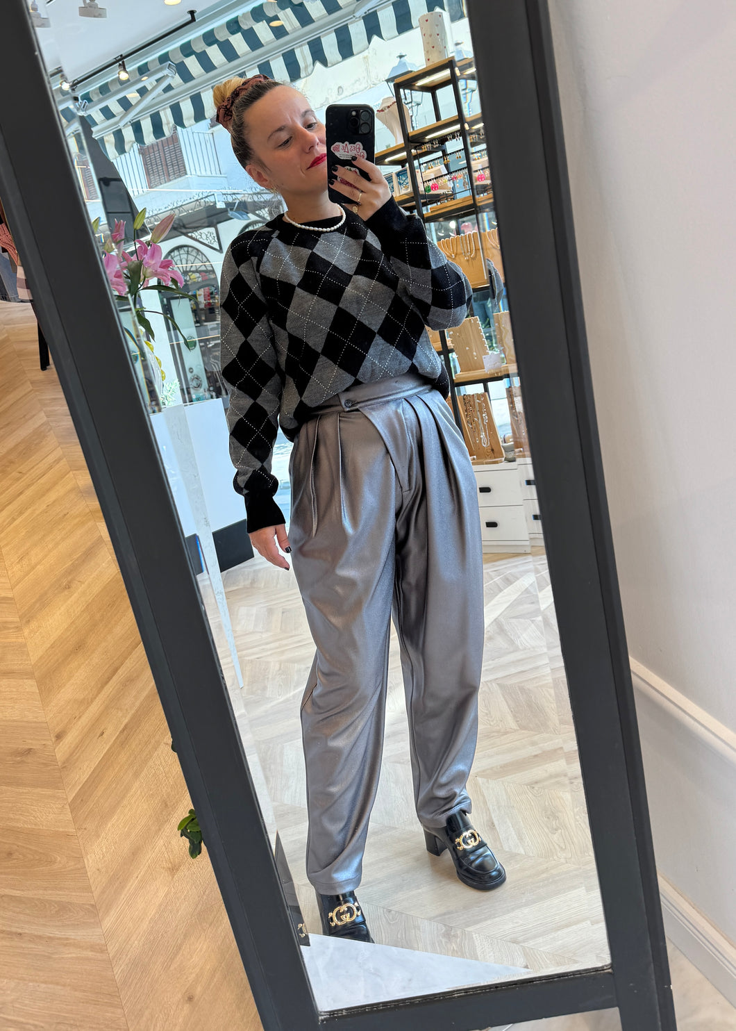 CARROT FIT TROUSERS GREY THE MOTLEY GOAT