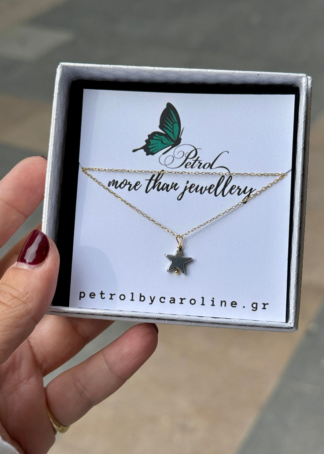 HEMATITE GREY STAR Κολιέ