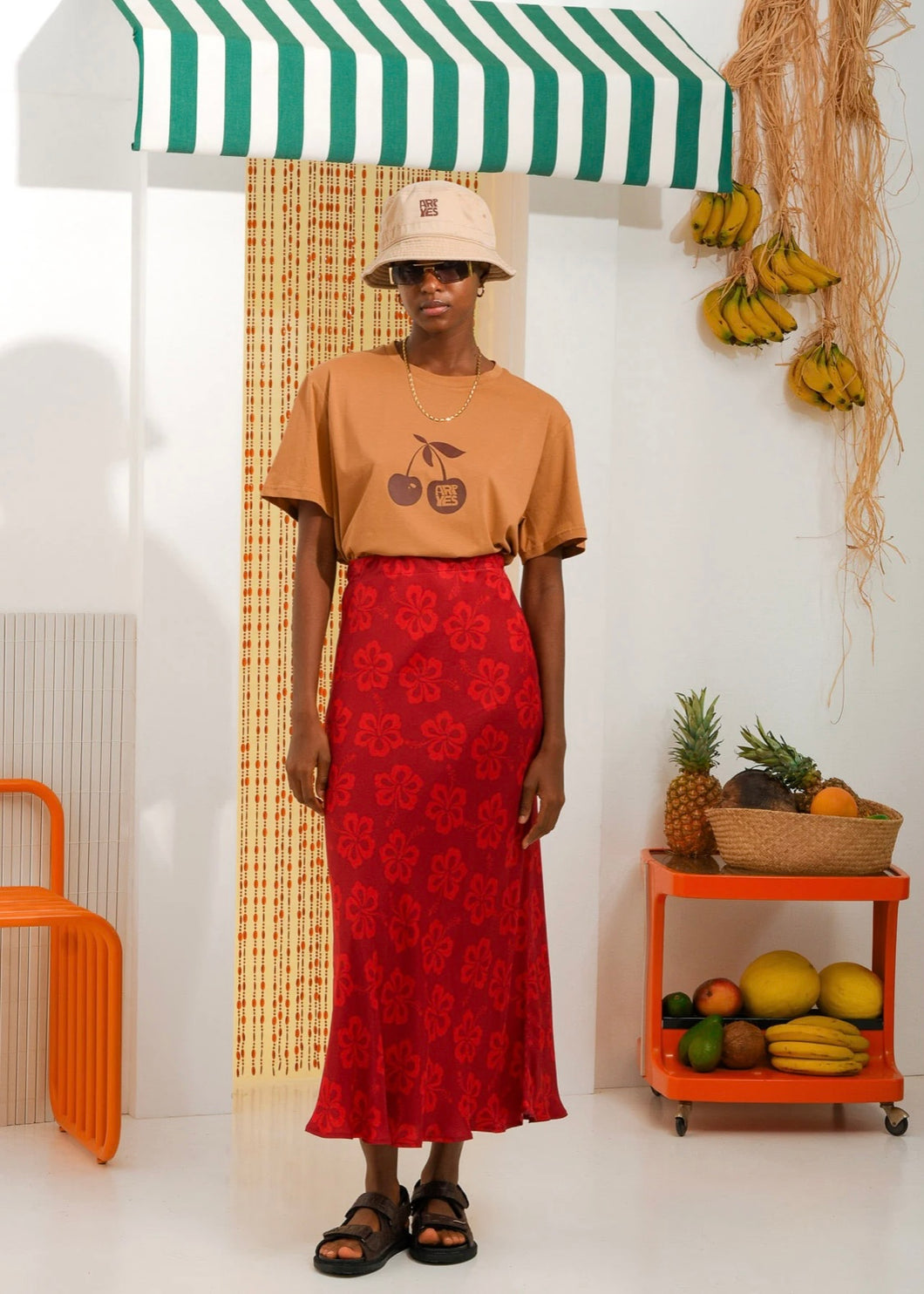 HIBISCUS SKIRT RED ARPYES
