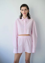 Load image into Gallery viewer, Crop Shirt Striped (Pink) COMBOS
