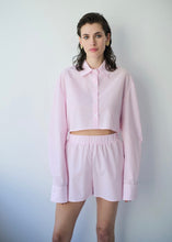 Load image into Gallery viewer, Crop Shirt Striped (Pink) COMBOS
