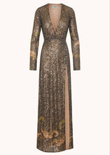Load image into Gallery viewer, ILLUSION DRESS (PRINTED SEQUINED SLIT) Nidodileda
