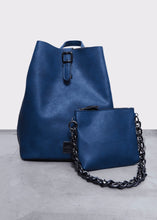 Load image into Gallery viewer, Retro Chain Backpack Blue Elena Athanasiou
