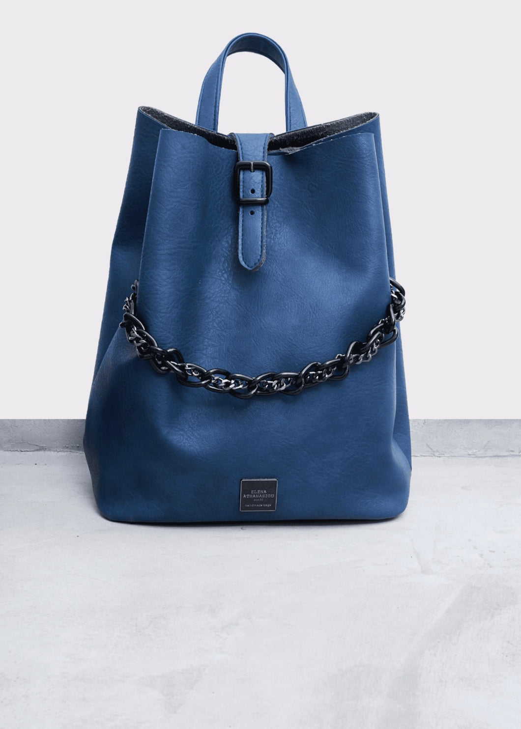 Retro Chain Backpack Blue Elena Athanasiou