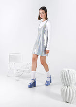 Load image into Gallery viewer, PAMELA SEQUIN DRESS SILVER ARPYES
