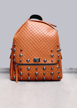 Load image into Gallery viewer, Retro Backpack Large Cognac Nickel Elena Athanasiou
