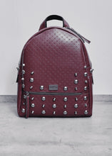 Load image into Gallery viewer, Retro Backpack Large Burgundy Nickel Elena Athanasiou
