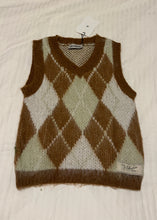 Load image into Gallery viewer, KNIT VEST BROWN MILKWHITE
